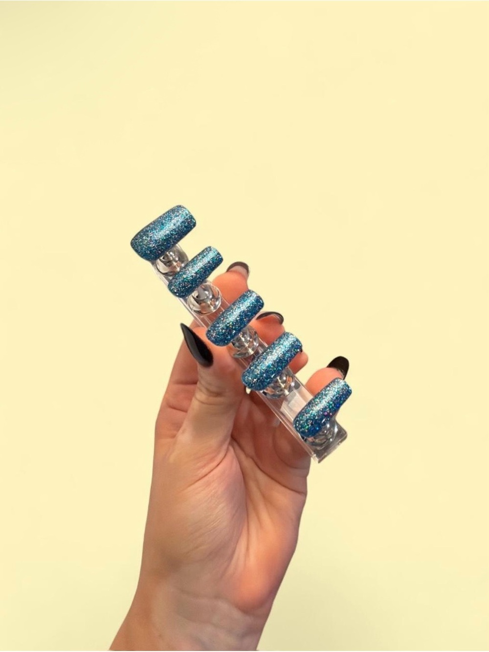 Glitter Blue Nails - Women Accessories